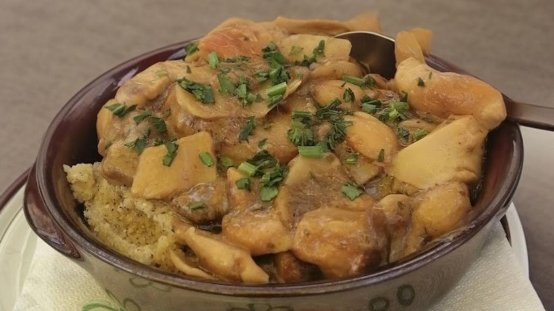 polenta con funghi porcini