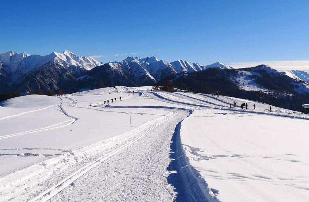 Cross-country ski trail in Giumello